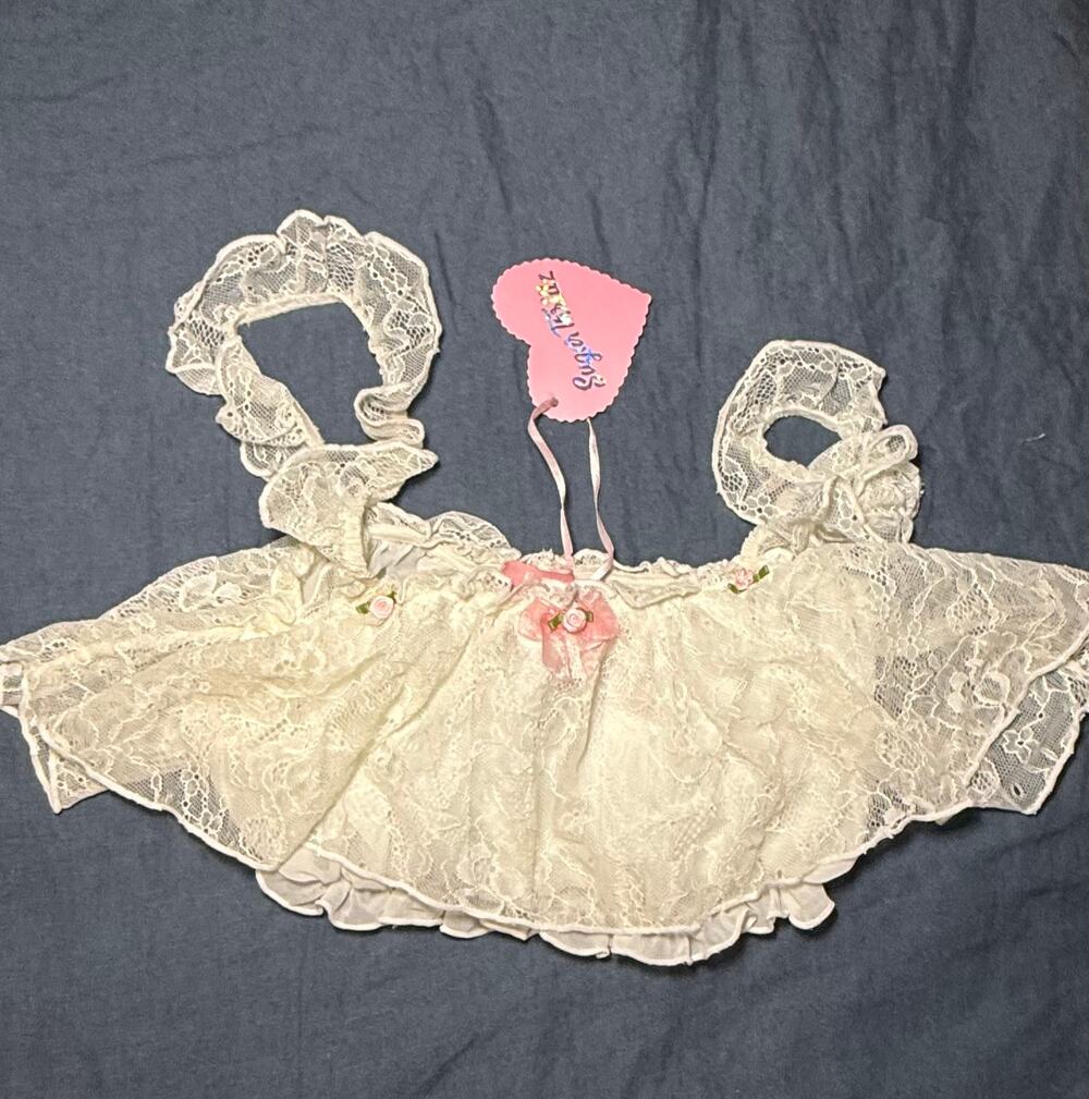 Dolls Kill Sugar Thrillz White Lace Bralette Size Small